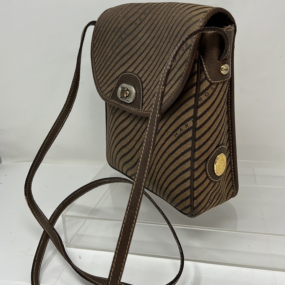 Mark Cross Canvas Logo’d Flap Turnlock Crossbody Bag